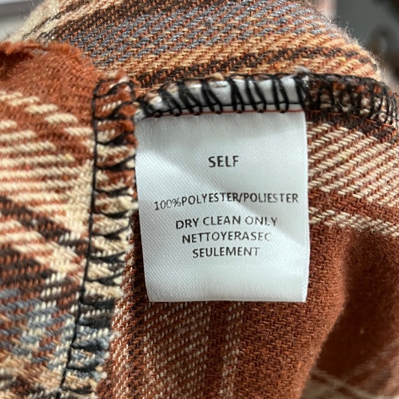 Adora Rust Plaid Shacket - Picture 4 of 5